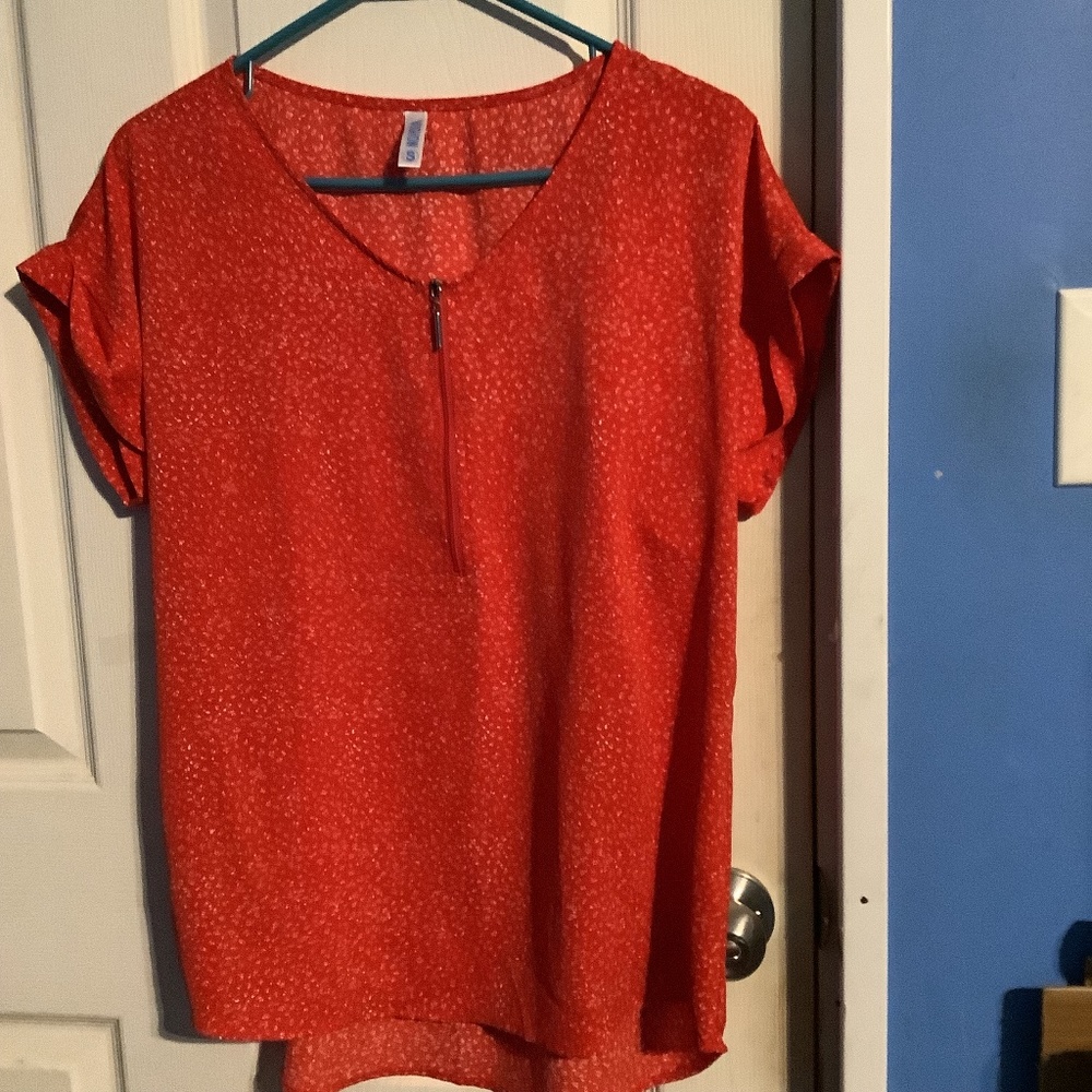 Women’s Viishow Red Print Top Size S